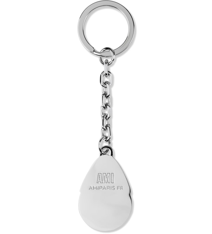 AMI Paris Unisex Silver Keychains