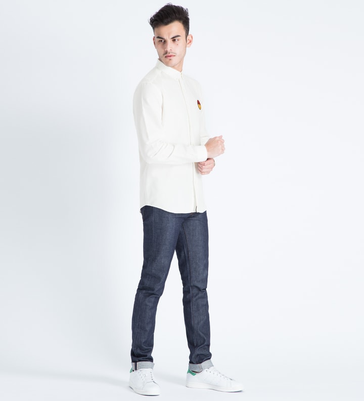 White Happy Ami Plain Oxford Shirt Placeholder Image