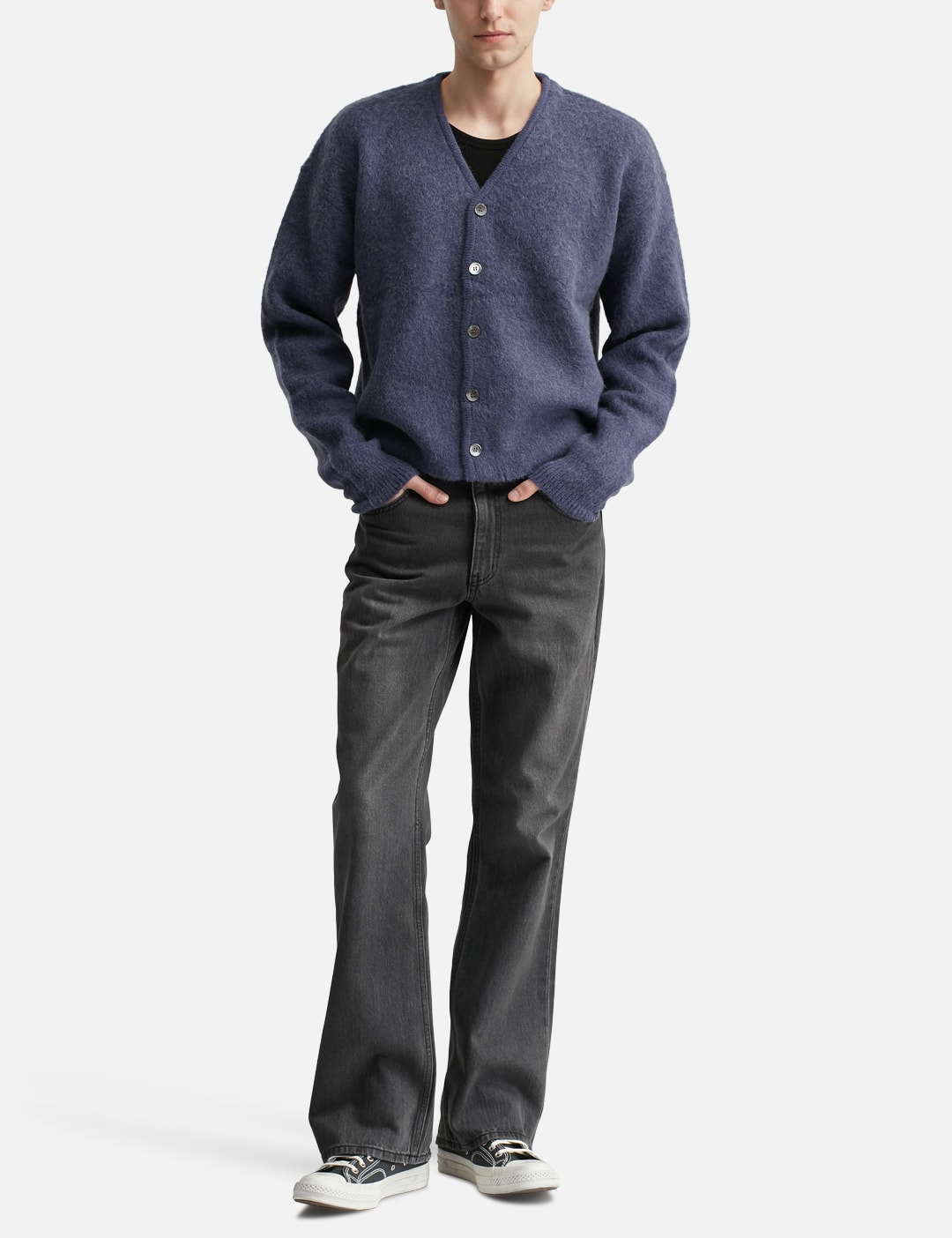 Brushed Mohair V-Neck Cardigan view 15