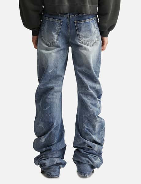 Laser Washed Parkour Denim Pants view 12
