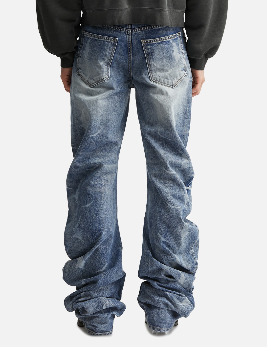 Laser Washed Parkour Denim Pants view 13
