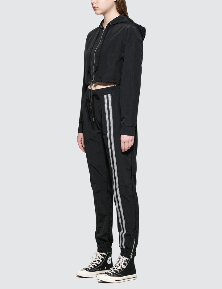 Cropped Nylon Zipped Hoodie Placeholder Image