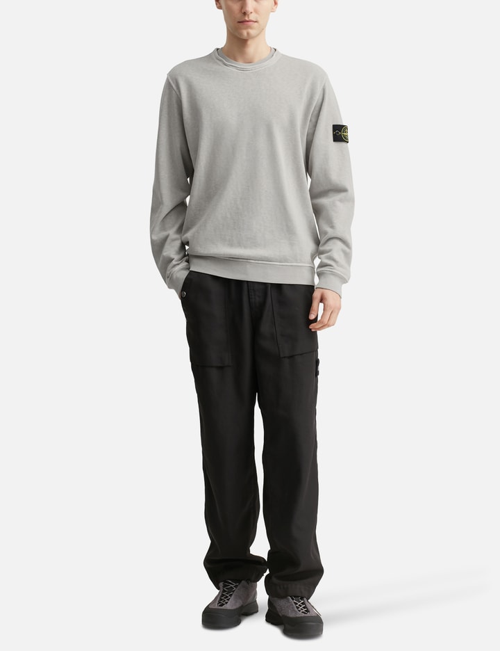 Stone Island Malfilé Fleece 'Old' Effect Crewneck Sweatshirt