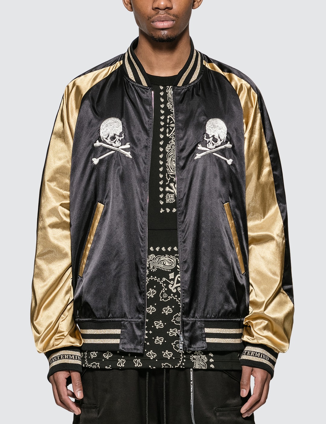 M&N x Mastermind Satin Jacket