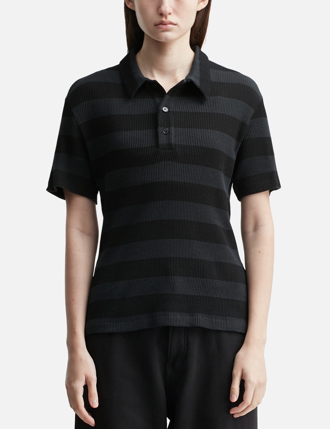Ribbed Polo Top view 13