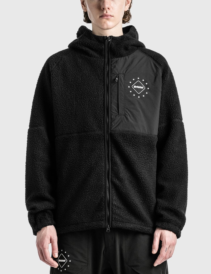 보아 플리스 빅 로고 후드 블루종 Placeholder Image