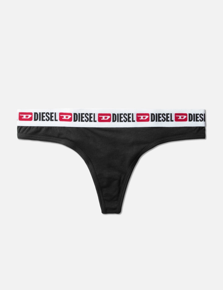 Shop Diesel Ufst-stars Thongs (pack Of 3) In Black