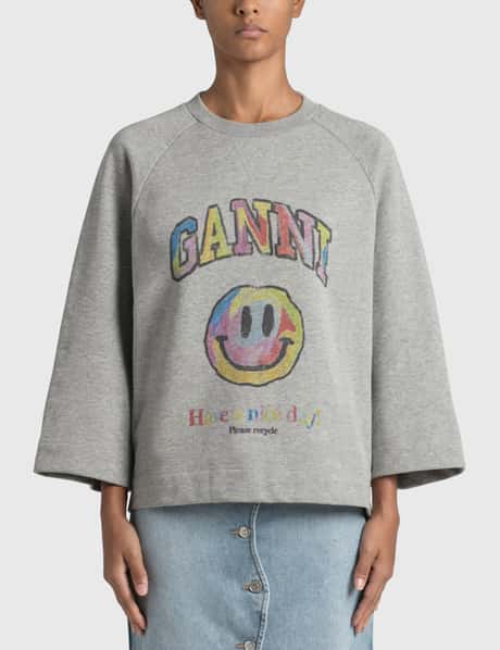 Ganni Rainbow Smiley Sweatshirt HBX - Main Image