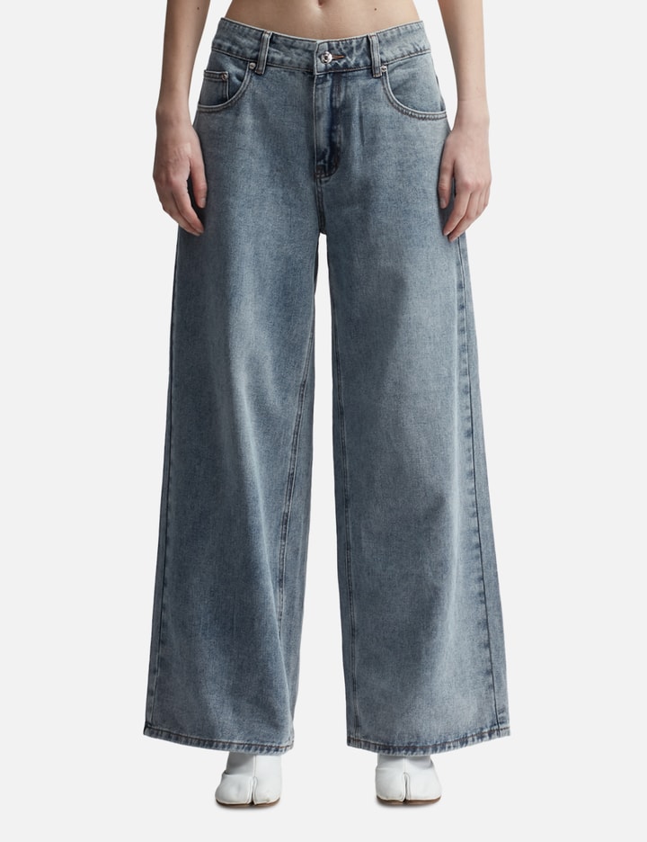 HOUSE OF SUNNY CLASSIC BLUE WIDE LEG DENIM