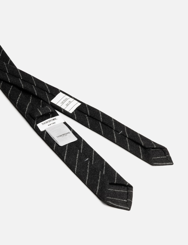 Thom Browne Classic Tie In Chalk Stripe Flannel