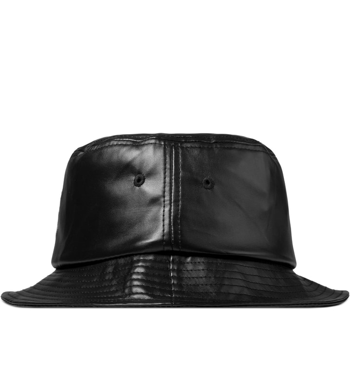 Stüssy Black SS Link Leather Bucket Hat