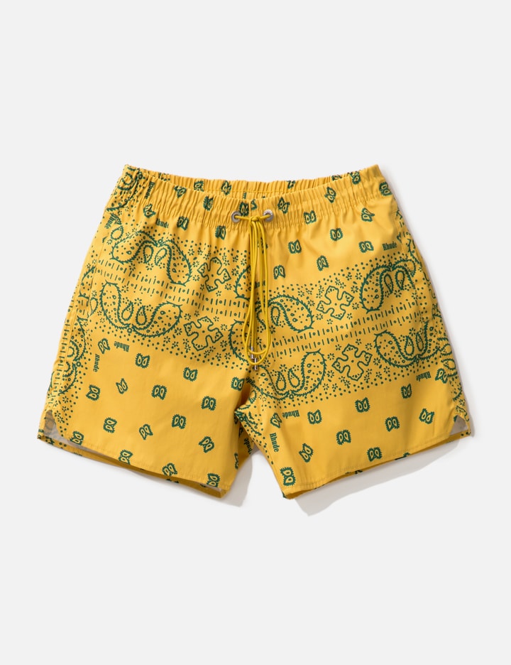 Bandana Print Swim Trunks Placeholder Image