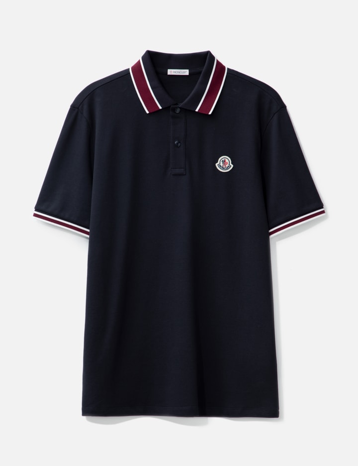 DARK BLUE LOGO PATCH POLO SHIRT Placeholder Image