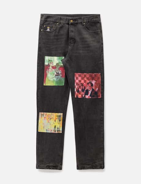 KidSuper PAINTINGS PATCHED JEANS
