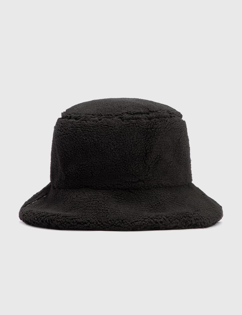 stussy sherpa fleece bucket hat