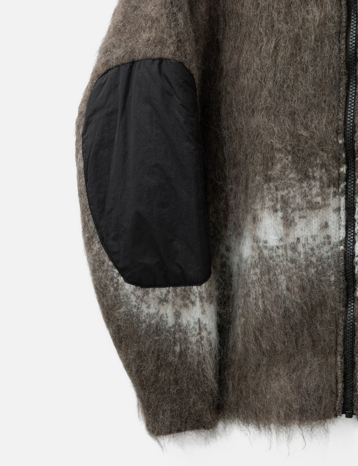 and wander Jacquard Shaggy Knit F/Z Hoodie