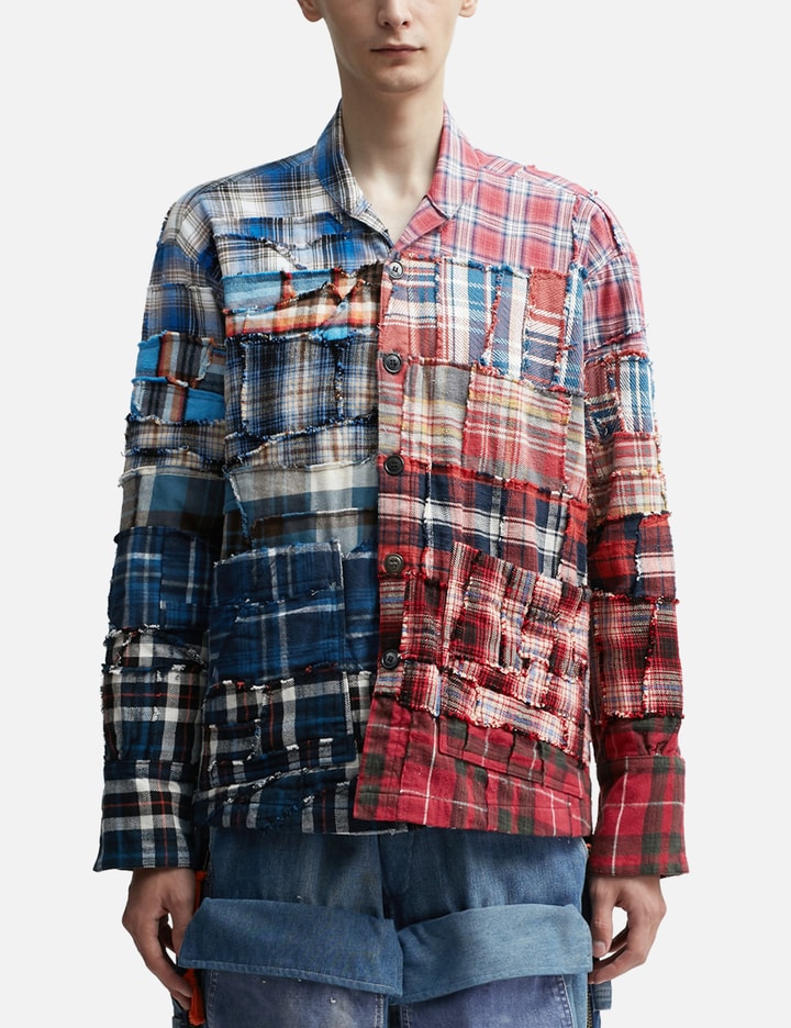 Plaid Gradiant Boxy Shirt Placeholder Image