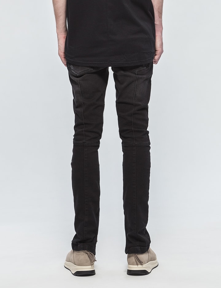 Ripped Biker Denim Jeans Placeholder Image