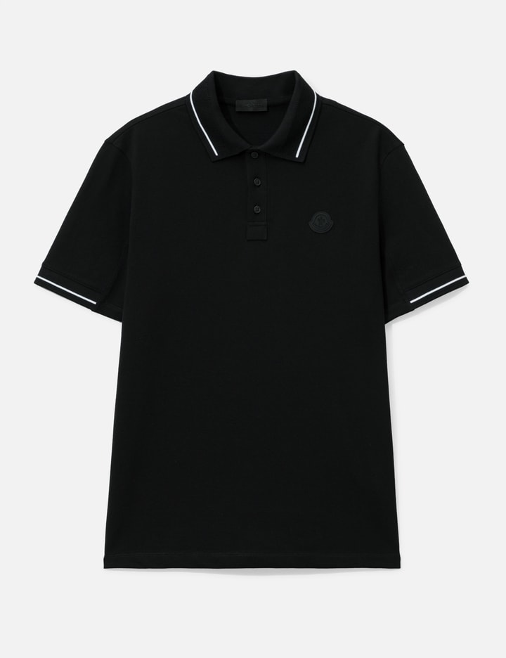Moncler Logo Patch Cotton Polo Shirt