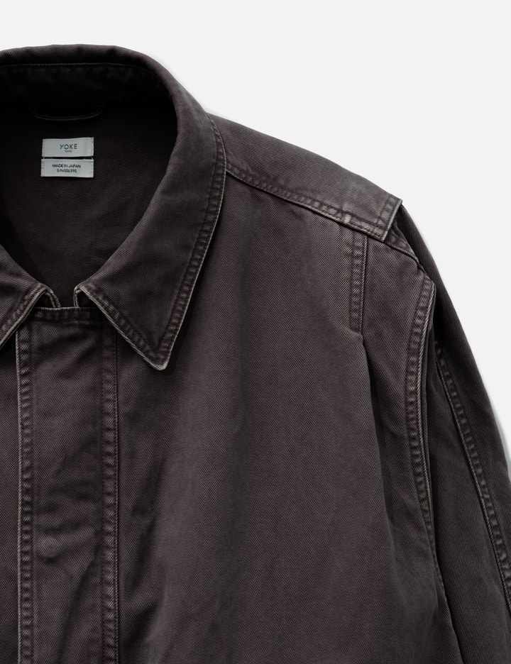 Yoke Peached Cotton Twill Garment-Dye Balloon Silhouette Blouson