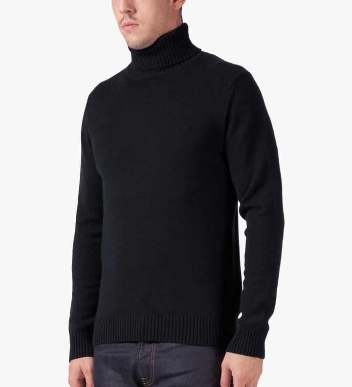 Black Turtleneck Knitted Sweater Placeholder Image