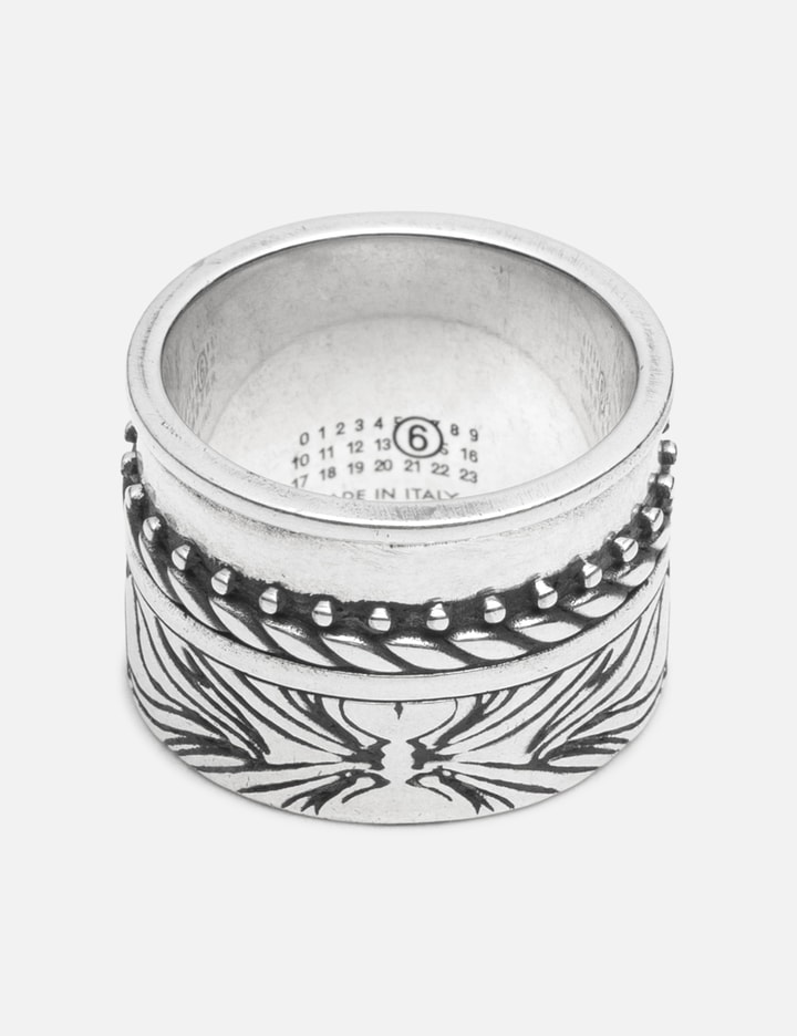 MM6 Maison Margiela Double Floral Motif Ring