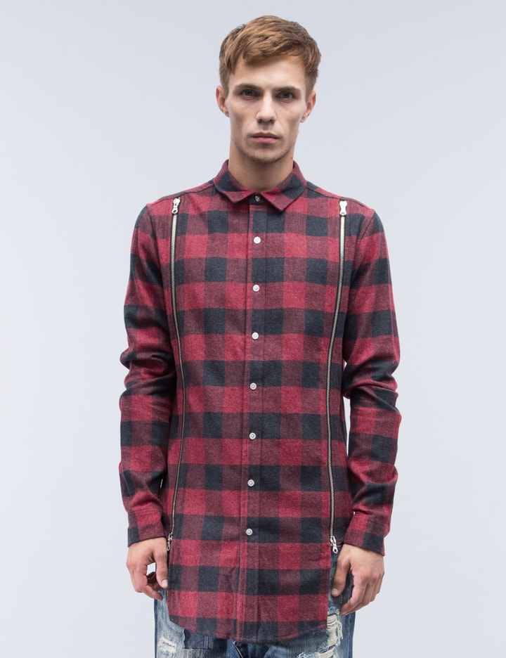 Red Plaid Zipper Shirt Placeholder Image