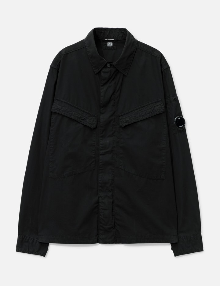 Organic Gabardine Lens Zipped Overshirt Placeholder Image