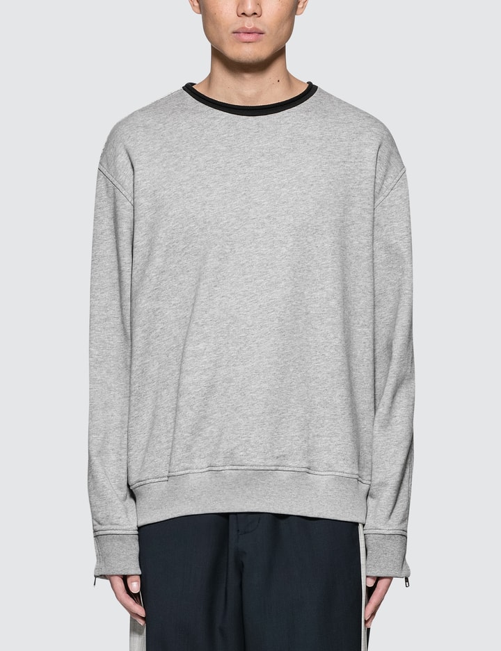 Roll Edge Sweatshirt with Zip Detail Placeholder Image
