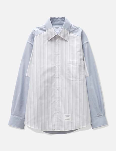 Thom Browne Oversized 4-Bar Rep Stripe Oxford Shirt