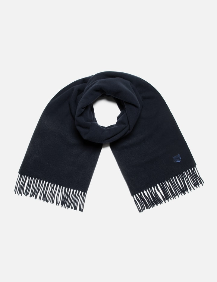 Maison Kitsuné Bold Fox Head Scarf In Blue