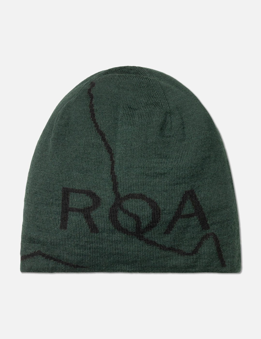 Roa Logo Wool Beanie In Green/绿色/綠色/그린/グリーン