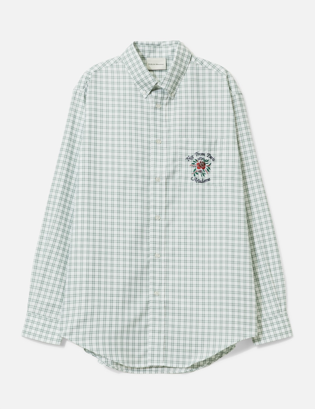 Chemise Carreaux Slogan Rose view 7