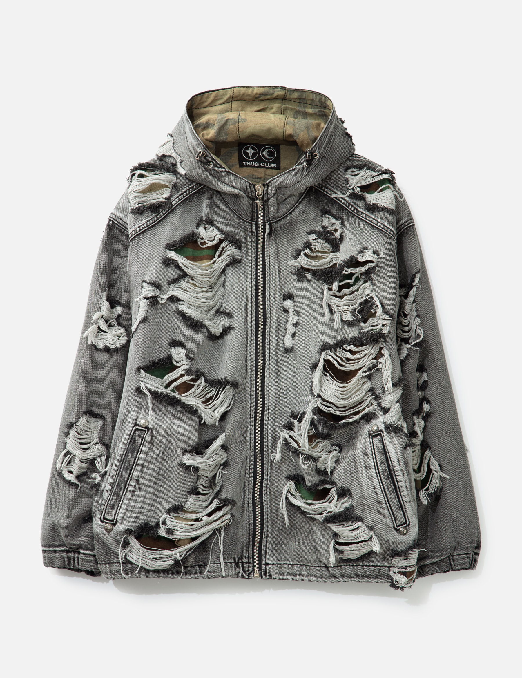 Hell Denim Camo Hooded Zip-Up view 19