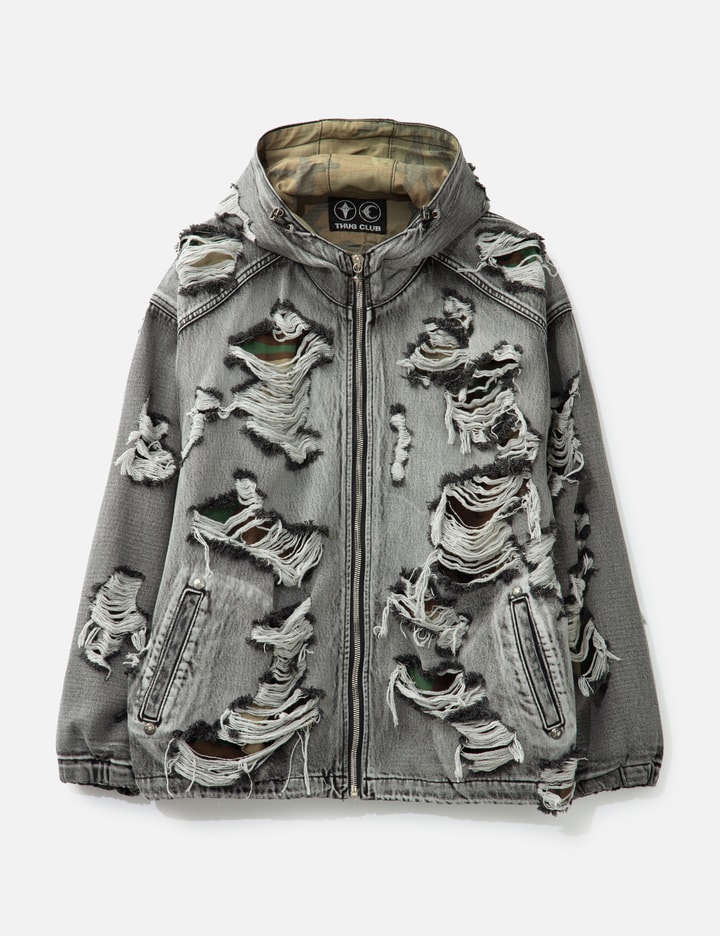 Hell Denim Camo Hooded Zip-up Placeholder Image