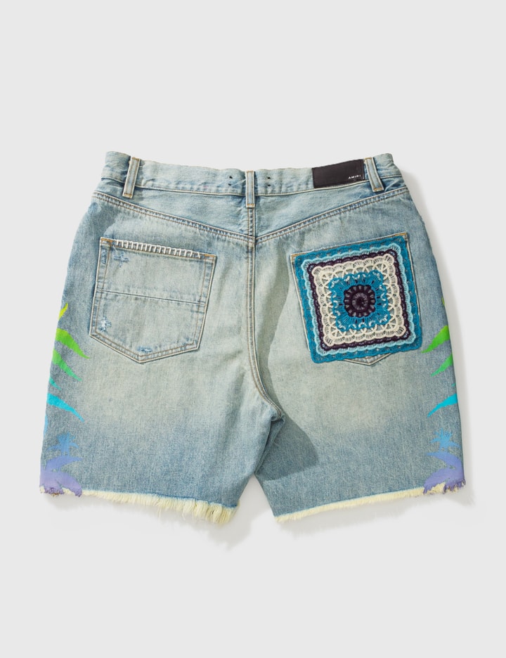 Amiri Print And Embroidery Denim Shorts Placeholder Image