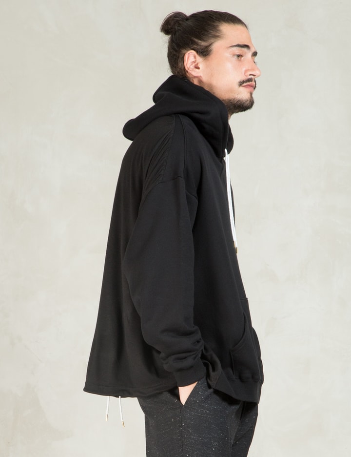 Black Drape Sweat Parka Hoodie Placeholder Image