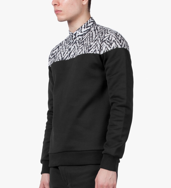 Noir Hybrid Chemise Imprime Chevron Sweatshirt Placeholder Image