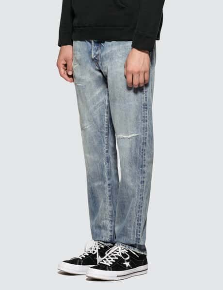 Denim By Vanquish & Fragment - Washed Remake Wide Denim Jeans 