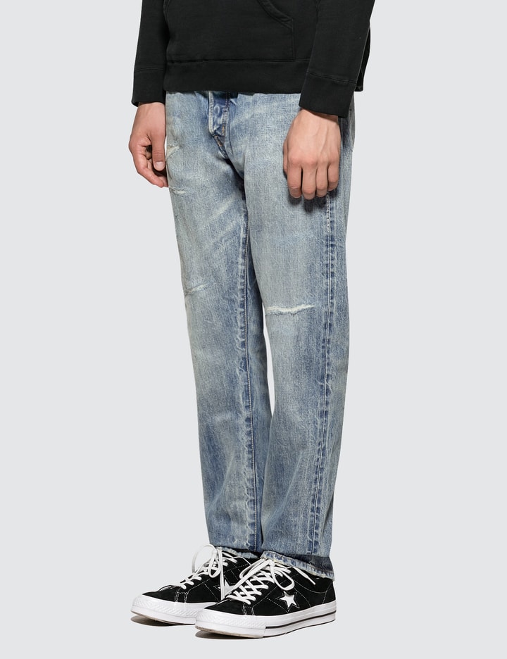 Washed Remake Wide Denim Jeans Placeholder Image