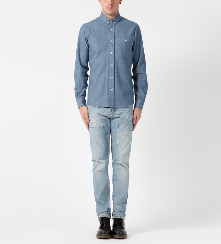 Light Denim Button Down Collar Shirt Placeholder Image