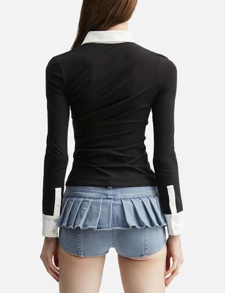 Twisted Collar Draped Jersey view 12