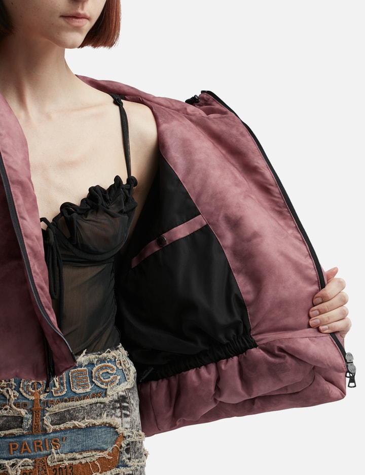 DOUBLE COLLAR CROPPED PUFFER JACKET Placeholder Image