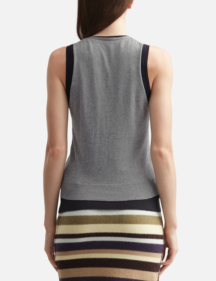 Perverze Eyelet Layered Knit Top