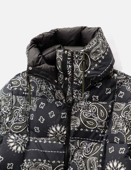 Sacai Bandana Print Puffer Jacket HBX