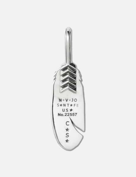 CS Navajo Tiny Star Arrow Feather Left Twisted Pendant view 6