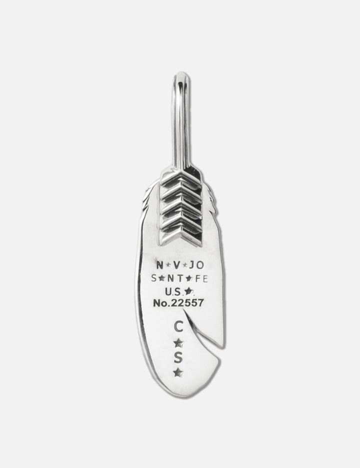 CS Navajo Tiny Star Arrow Feather Left Twisted Pendant
