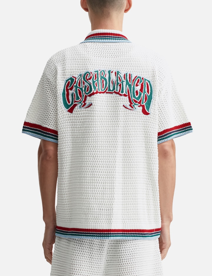 Sporty Faux Crochet Shirt Placeholder Image