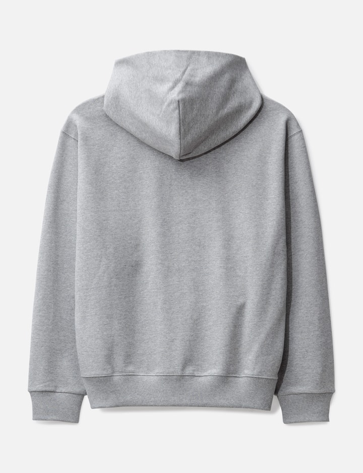 Shop Kenzo Target Zipped Hooded Sweatshirt In Grey