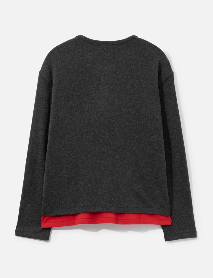 COOR Hairy Henley Neck Layered T-Shirt